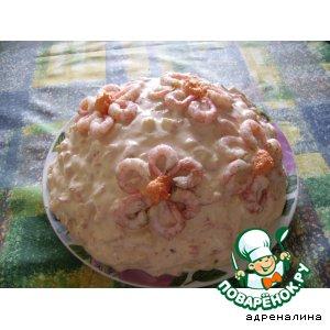 Рецепт: Салат "Розовые мечты креветки"