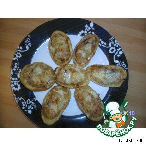 Рецепт: Картофельные лодочки, фаршированные индейкой по-тайски "Для Натти"