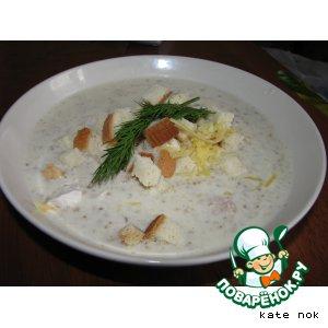 Рецепт: Сырно-молочный грибной суп-пюре