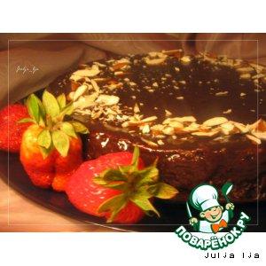 Рецепт: Шоколадно-ореховый торт без муки