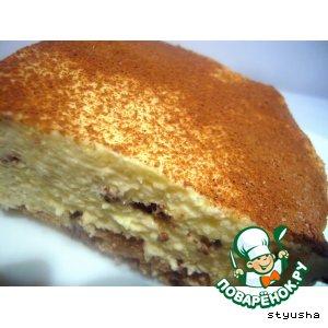 Рецепт: Сырный десерт с миндальным печеньем