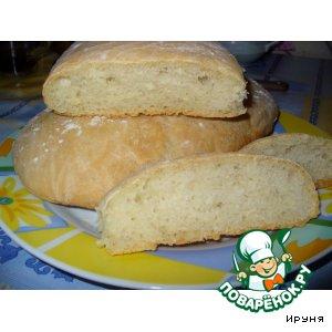 Рецепт: Домашний хлеб Чиабатта