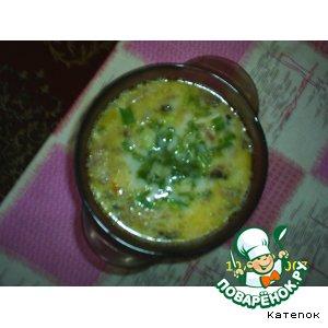 Рецепт: Сырный суп с шампиньонами