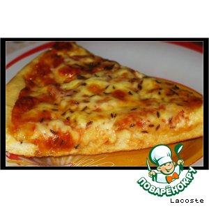 Рецепт: Пицца с двумя видами сыра и тмином