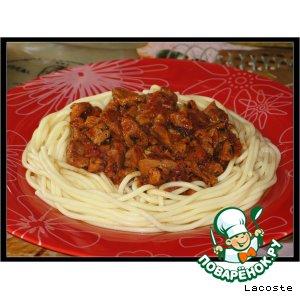 Рецепт: Спагетти со свининой