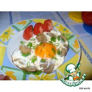 Рецепт: Бутерброд с яичницей на завтрак