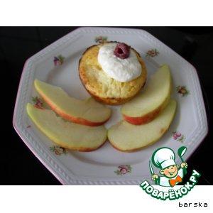 Рецепт: Творожно-яблочные кексы