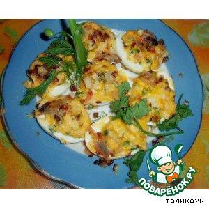 Рецепт: Яйца, запеченные под сыром