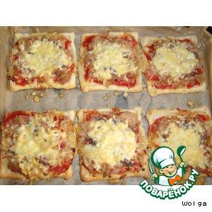 Рецепт: Мини-пицца с анчоусами