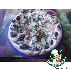 Рецепт: Пицца-небылица с грибами-сморчками