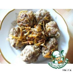 Рецепт: Картофельно-мясные котлетки с оливками