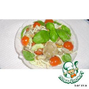 Рецепт: Итальянский макаронный салат с вешенками