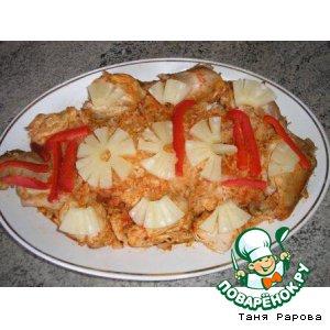 Рецепт: Курица с рисом в томатном соусе "10 компонентов Победы"