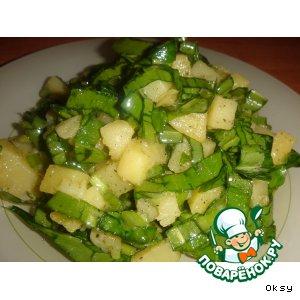 Рецепт: Весенний салат из черемши