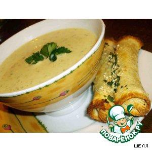 Рецепт: Суп из сельдерея с кунжутными палочками