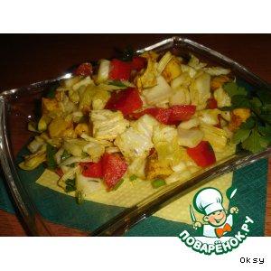Рецепт: Салат из куриного филе с карри