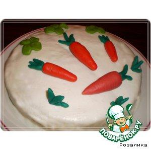 Рецепт: Кекс с марципаном, маком и морковью