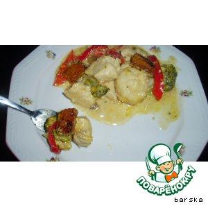 Рецепт: Запеканка из овощей и куриного филе