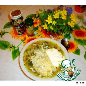 Рецепт: Вермишелевый суп с крапивой
