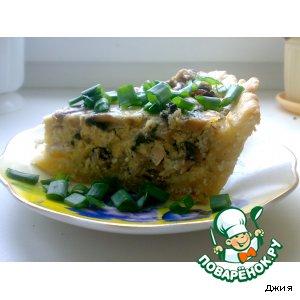 Рецепт: Лоранский пирог с курицей и грибами