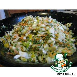 Рецепт: Салат с капустой, картофелем и яйцом