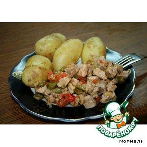 Рецепт: Свинина с помидорами и каперсами