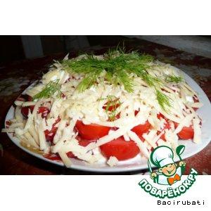 Рецепт: Мой крабовый салат с помидорами