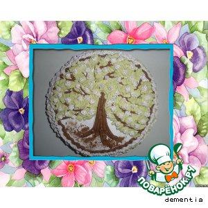 Рецепт: Торт шоколадный "Вишня в цвету" для Оленьки Бабич