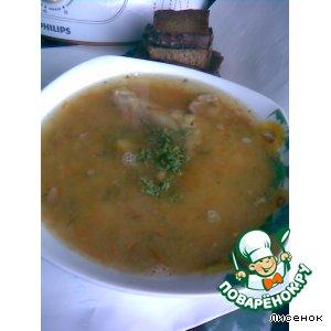 Рецепт: Суп гороховый с гренками из пароварки