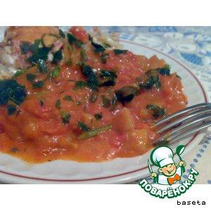 Рецепт: Баклажаны в томатно-молочном соусе
