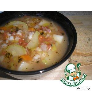 Рецепт: Овощной суп с беконом