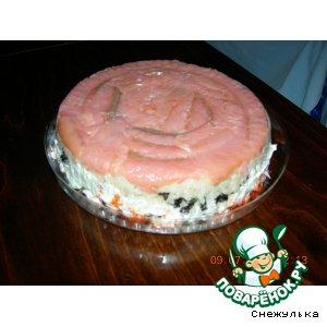 Рецепт: Суши-торт Семицветик