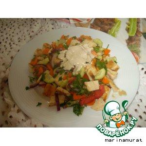 Рецепт: Марокканский деревенский салат "Фатуш"