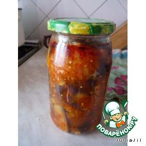 Рецепт: Баклажаны в томатном соке
