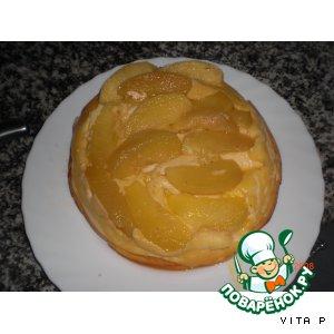Рецепт: Пирог "Яблоки в твороге"