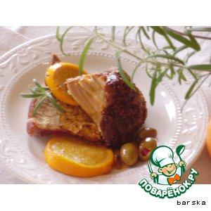 Рецепт: Свинина с апельсинами и оливками  "Мальорка"