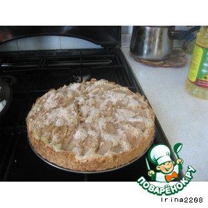 Рецепт: Пирог с грушами и миндальным кремом