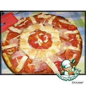Макаронная пицца с копченой грудинкой "Отголоски прошлого"