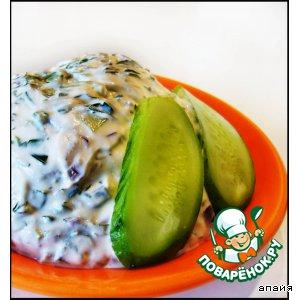 Рецепт: Салат с фетой и зеленью  "Летняя пора"