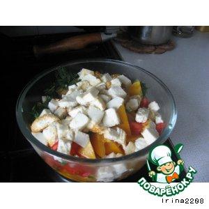 Рецепт: Теплый салат с жареным сыром