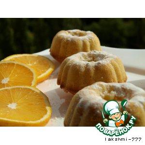Рецепт: Апельсиновые кексы с кокосовой стружкой