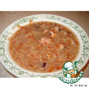 Рецепт: Суп из морепродуктов по-флорентийски