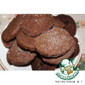 Рецепт: Печенье шоколадное с мускатом