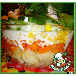 Рецепт: Овощной салат с мясом