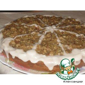 Рецепт: Маковый пирог с ореховой глазурью
