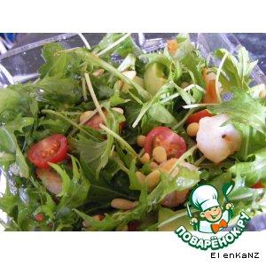 Рецепт: Овощной салат с креветками