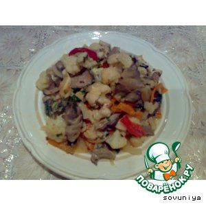 Рецепт: Рагу овощное с грибами из духовки