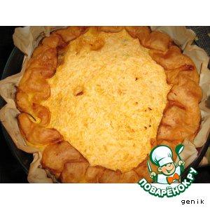 Рецепт: Открытый пирог с тыквой и сыром