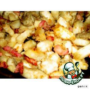 Рецепт: Американский сладкий картофель(батат) с корейкой