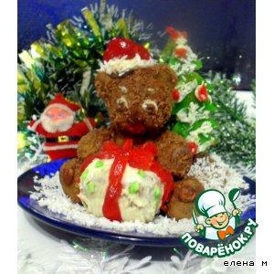 Рецепт: Новогодний десерт Медвежонок